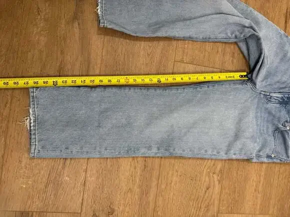 Madewell Low-Slung Straight Jeans 26P Crossover Button Fly Light Wash - Picture 11 of 12